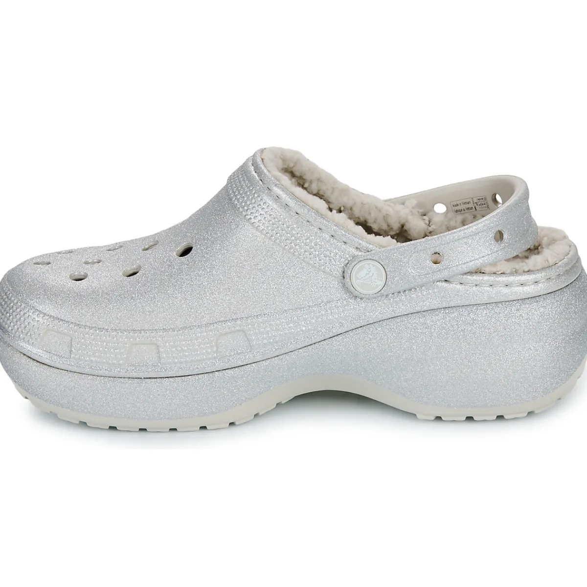 Mules / Sabots^Crocs - ClsPlatformGlitterLinedClogW Argenté