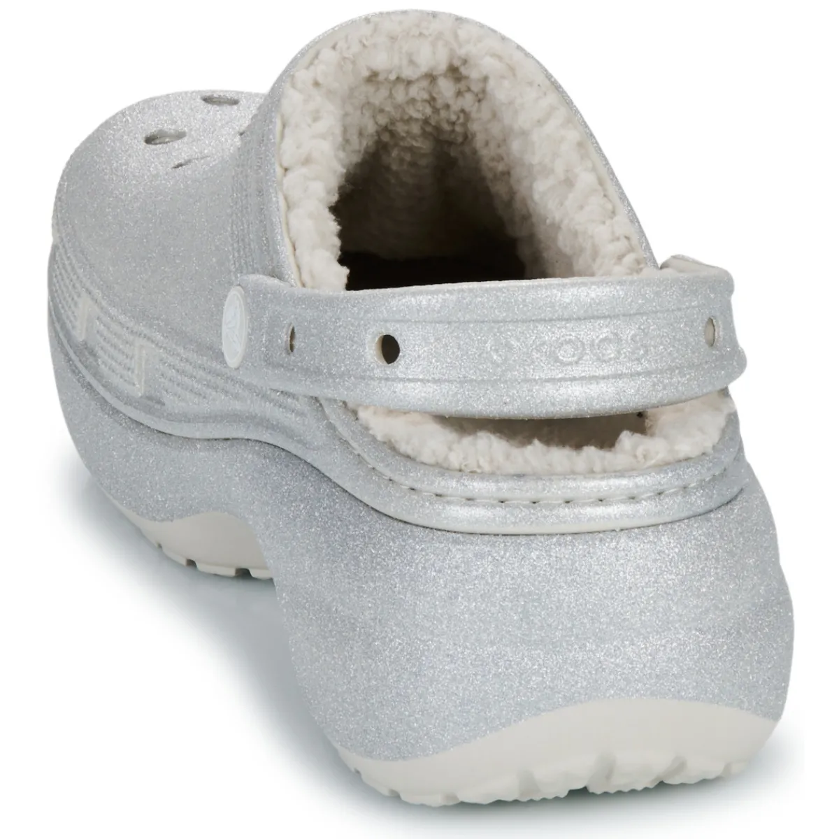 Mules / Sabots^Crocs - ClsPlatformGlitterLinedClogW Argenté