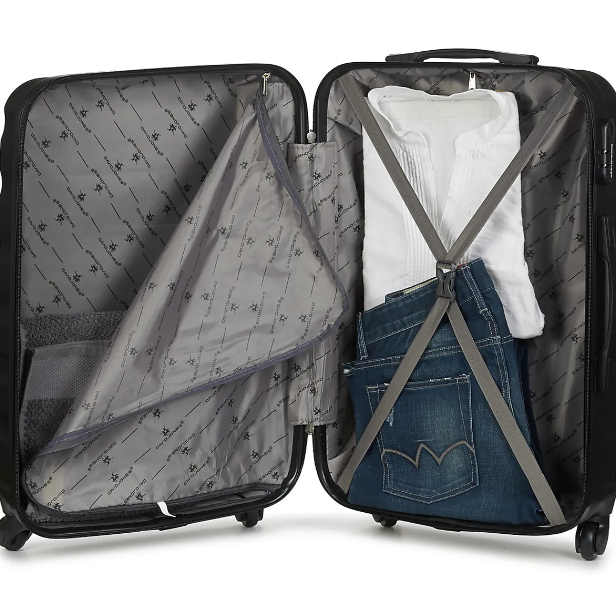 Valises^David Jones - CHAUVETTINI 65L MEDIUM Noir