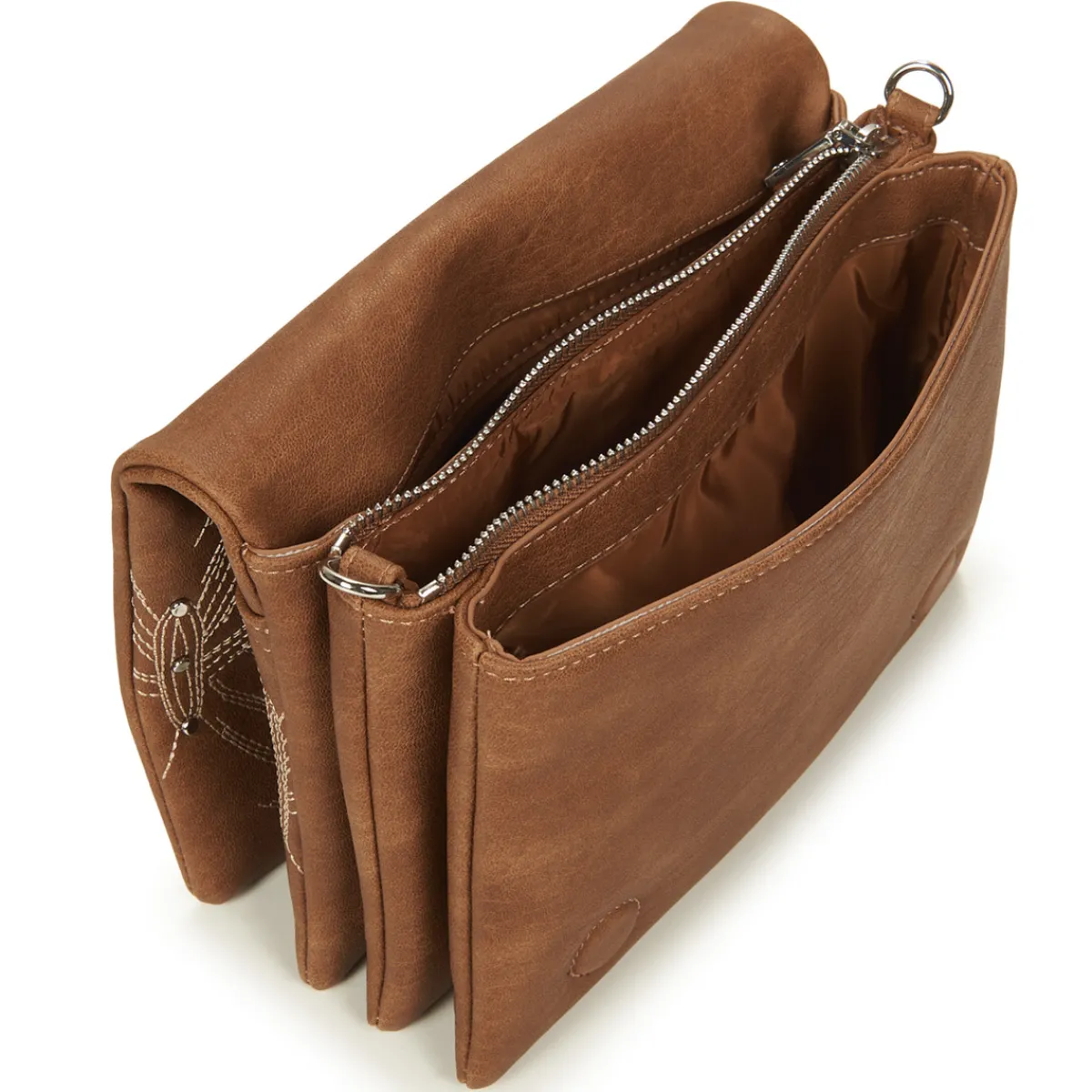 Besaces / Sacs Bandoulière^Desigual - GOODALL DORTMUND FLAP Marron
