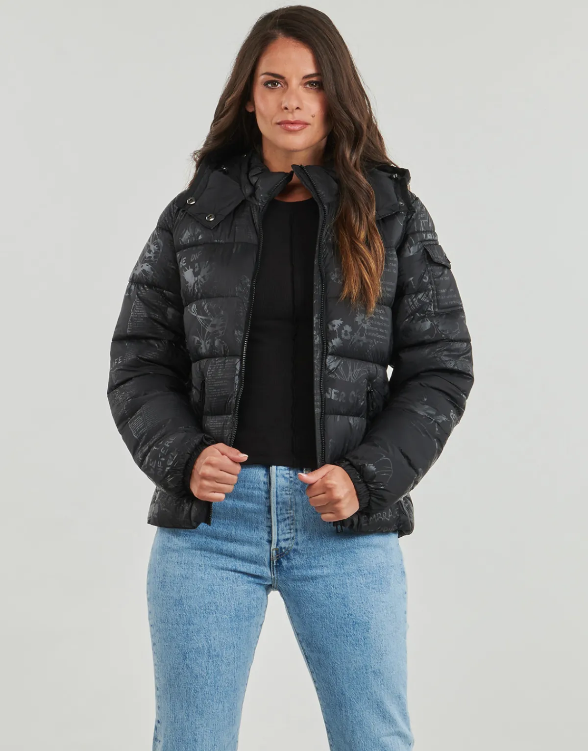 Manteaux^Desigual - PADDED DRAMMEN Noir