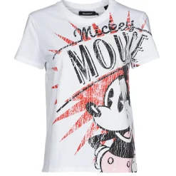 T-shirts & Polos^Desigual - TS_MICKEY BOOM Blanc