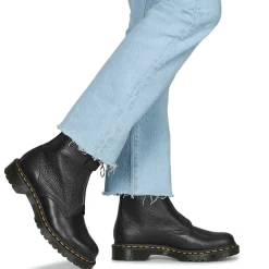 Bottines / Boots^Dr. Martens - 1460 FRONT ZIP BLACK WANAMA Noir