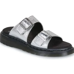 Mules / Sabots^Dr. Martens - Josef Slide Silver Metallic Tumble Argenté