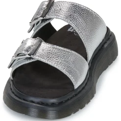 Mules / Sabots^Dr. Martens - Josef Slide Silver Metallic Tumble Argenté