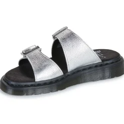 Mules / Sabots^Dr. Martens - Josef Slide Silver Metallic Tumble Argenté