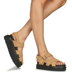 Sandales Et Nu-pieds^Dr. Martens - Voss II Sandal Tan Suede Marron