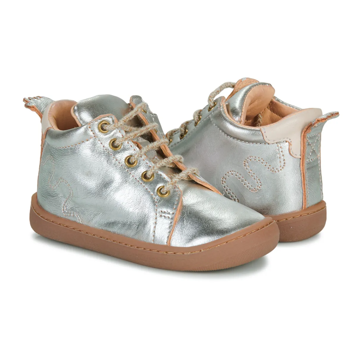 Baskets Mode^Easy Peasy - MY DEBOO LACET Argenté