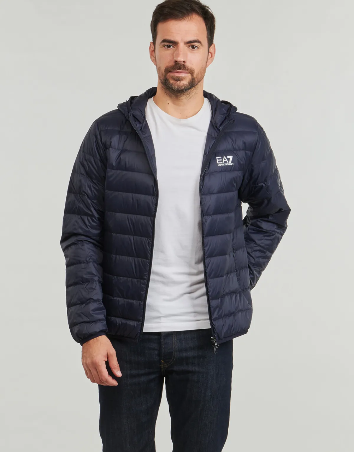 Manteaux^Emporio Armani EA7 - CORE IDENTITY DOWN JACKET HD Marine