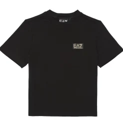 T-shirts & Polos^Emporio Armani EA7 - GOLD LABEL BOY TEE Noir