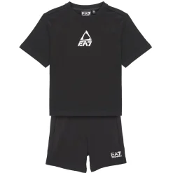Ensembles Enfant^Emporio Armani EA7 - TRAIN LOGO SERIES BOY KIT TEE-SHORTS FREE Noir
