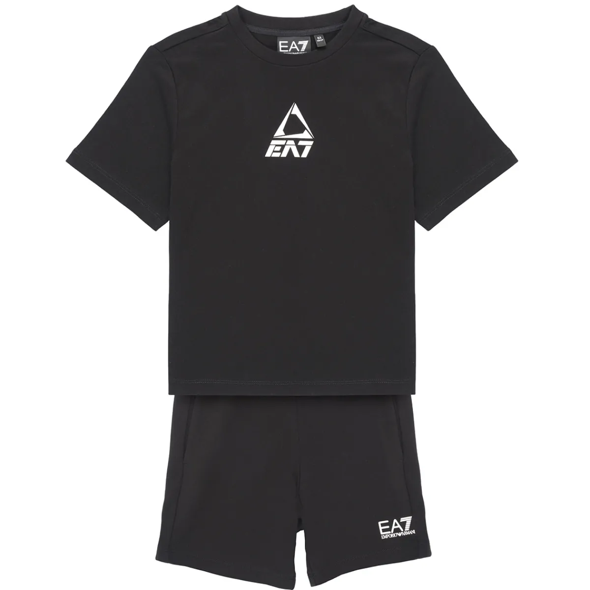 Ensembles Enfant^Emporio Armani EA7 - TRAIN LOGO SERIES BOY KIT TEE-SHORTS FREE Noir