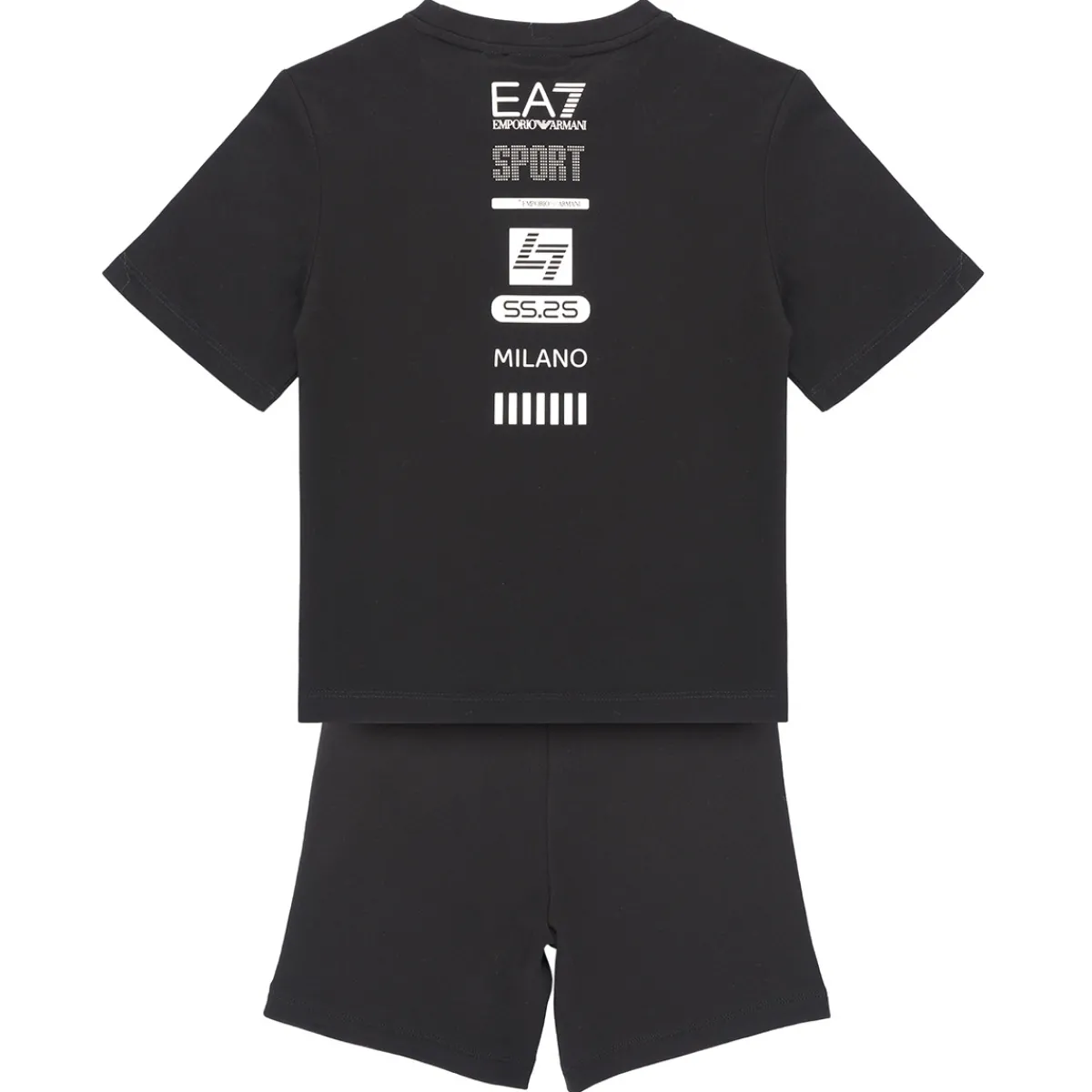 Ensembles Enfant^Emporio Armani EA7 - TRAIN LOGO SERIES BOY KIT TEE-SHORTS FREE Noir