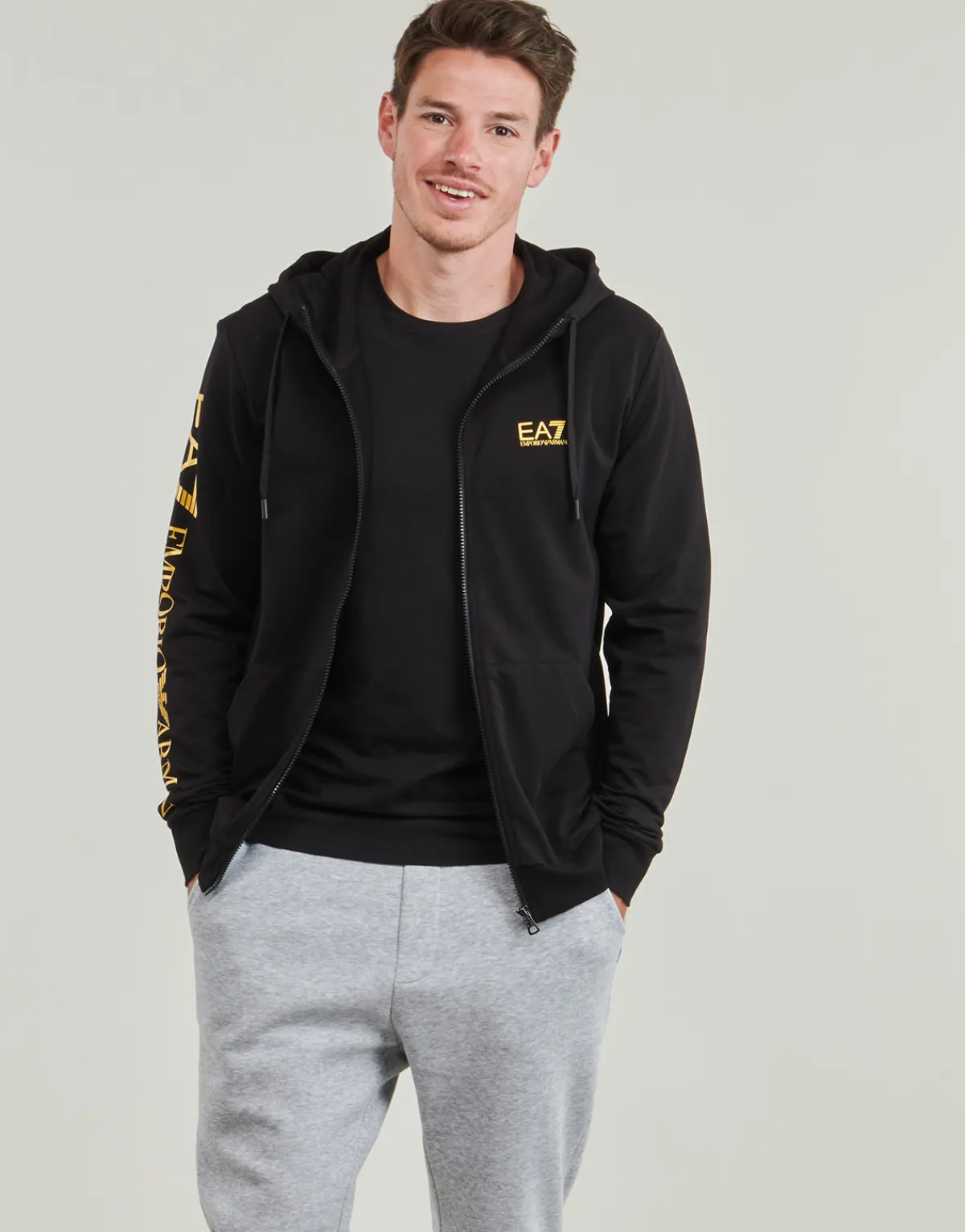 Sweats & Polaires^Emporio Armani EA7 - TRAIN LOGO SERIES FZ HOODIE