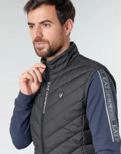 Manteaux^Emporio Armani EA7 - TRAIN CORE SHIELD M DOWN LIGHT VEST Noir