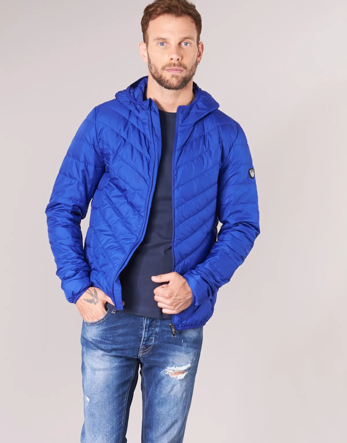 Manteaux^Emporio Armani EA7 - TRAIN CORE SHIELD 8NPB09 BleuElectrique