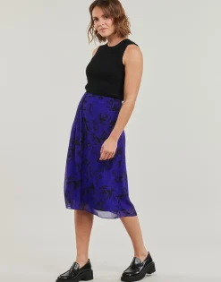 Jupes^Esprit - DRAPED MIDI Bleu