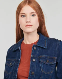 Vestes^Esprit - TRUCKER JACKET Bleu