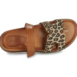 Mules / Sabots^Exé Shoes - 967-KIMOLOS-LEOPARD-TAN Léopard