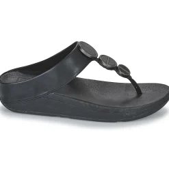 Sandales Et Nu-pieds^FitFlop - HALO METALLIC-TRIM TOE-POST SANDALS Noir