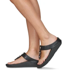 Sandales Et Nu-pieds^FitFlop - HALO METALLIC-TRIM TOE-POST SANDALS Noir