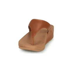 Tongs^FitFlop - LULU LEATHER TOEPOST Brown
