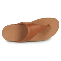Tongs^FitFlop - LULU LEATHER TOEPOST Brown