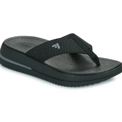Tongs^FitFlop - Surff Two-Tone Webbing Toe-Post Sandals Noir