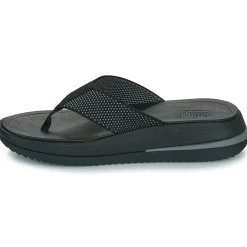 Tongs^FitFlop - Surff Two-Tone Webbing Toe-Post Sandals Noir