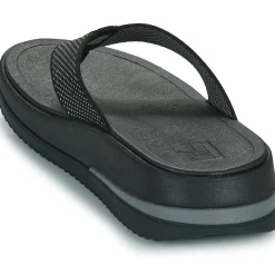 Tongs^FitFlop - Surff Two-Tone Webbing Toe-Post Sandals Noir