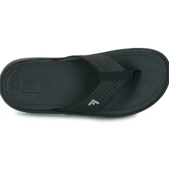 Tongs^FitFlop - Surff Two-Tone Webbing Toe-Post Sandals Noir