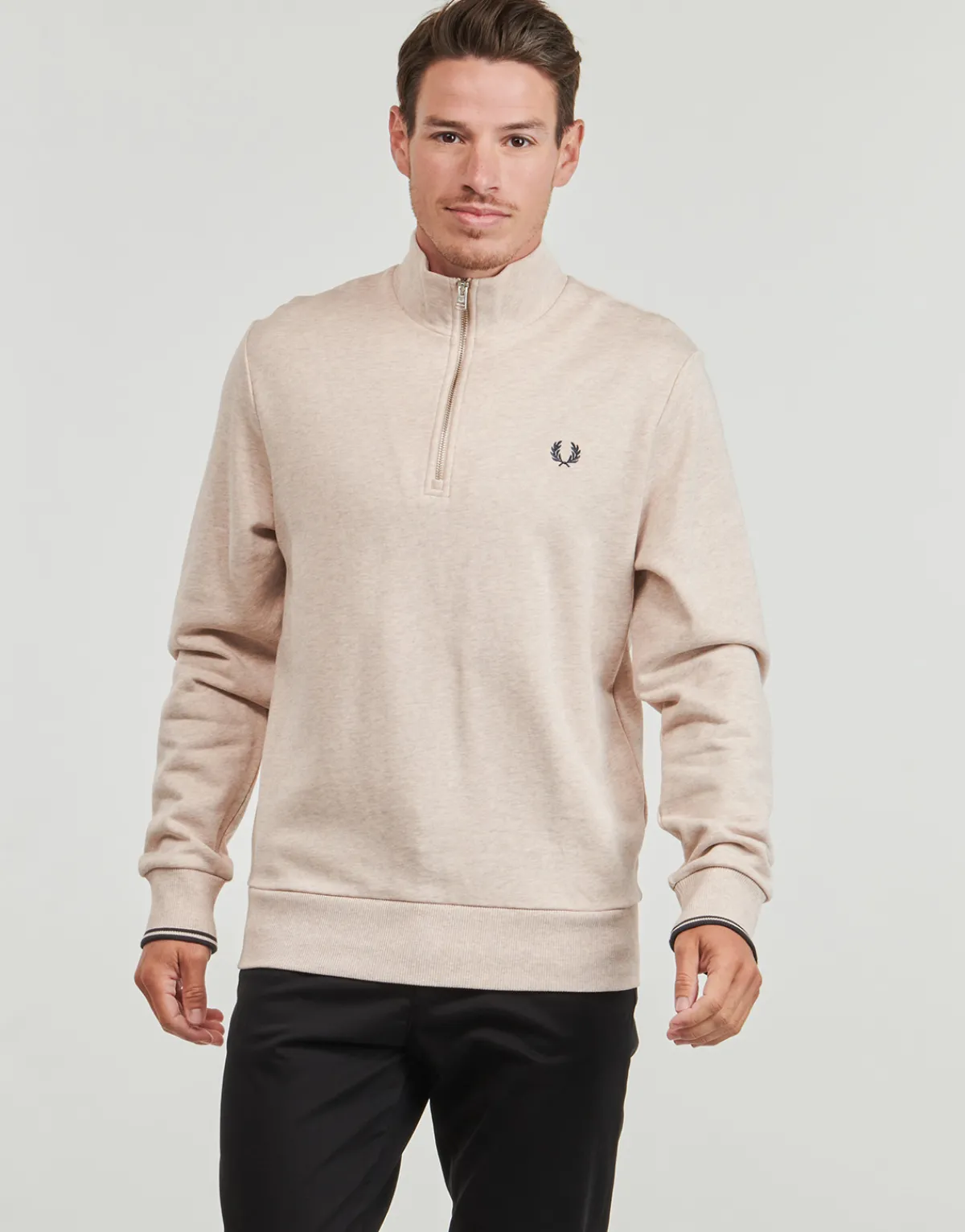 Sweats & Polaires^Fred Perry - HALF ZIP Beige