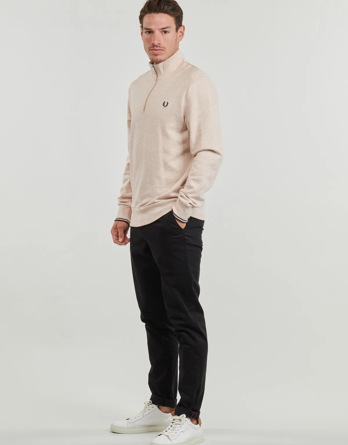 Sweats & Polaires^Fred Perry - HALF ZIP Beige