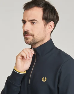 Sweats & Polaires^Fred Perry - HALF ZIP SWEATSHIRT Marine