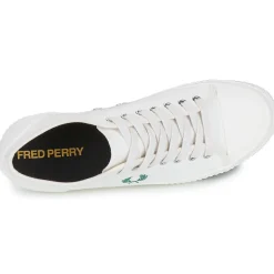 Baskets Mode^Fred Perry - HUGHES LOW CANVAS Blanc