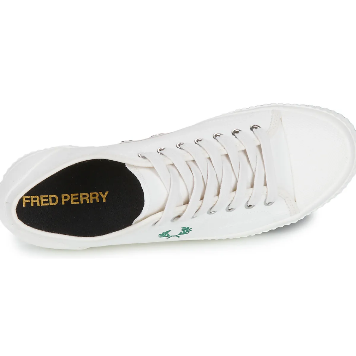 Baskets Mode^Fred Perry - HUGHES LOW CANVAS Blanc