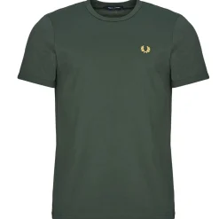 T-shirts & Polos^Fred Perry - RINGER T-SHIRT Vert