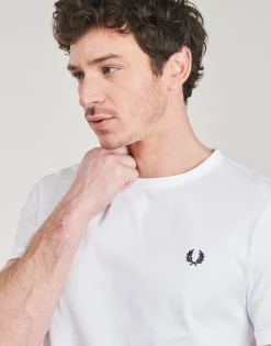 T-shirts & Polos^Fred Perry - RINGER T-SHIRT Blanc