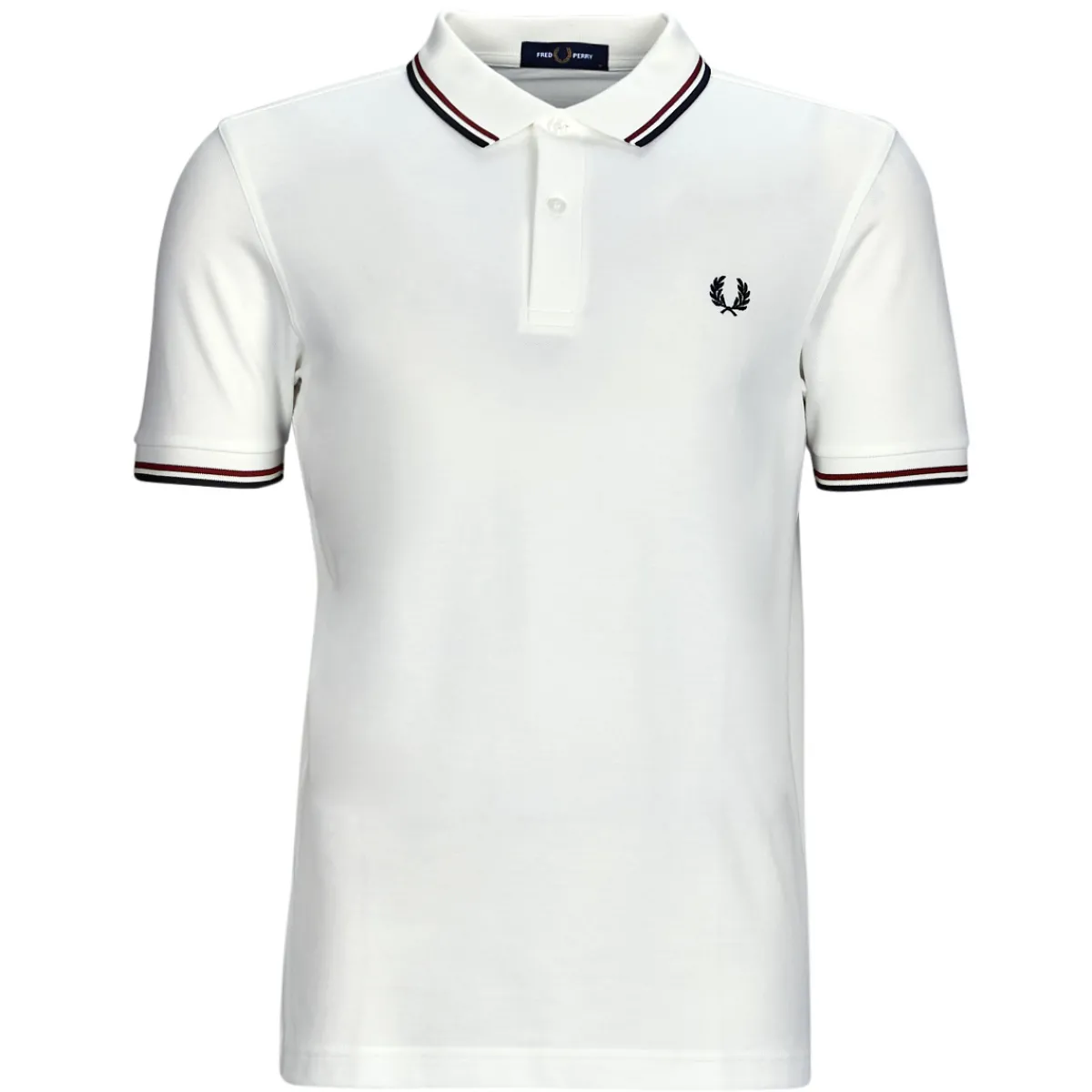 T-shirts & Polos^Fred Perry - TWIN TIPPED SHIRT Blanc