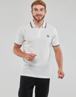 T-shirts & Polos^Fred Perry - TWIN TIPPED SHIRT Blanc