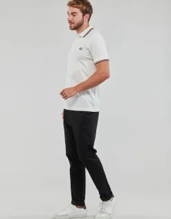 T-shirts & Polos^Fred Perry - TWIN TIPPED SHIRT Blanc