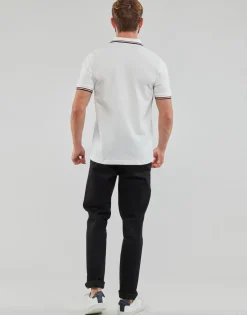 T-shirts & Polos^Fred Perry - TWIN TIPPED SHIRT Blanc