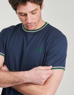 T-shirts & Polos^Fred Perry - TWIN TIPPED T-SHIRT Marine