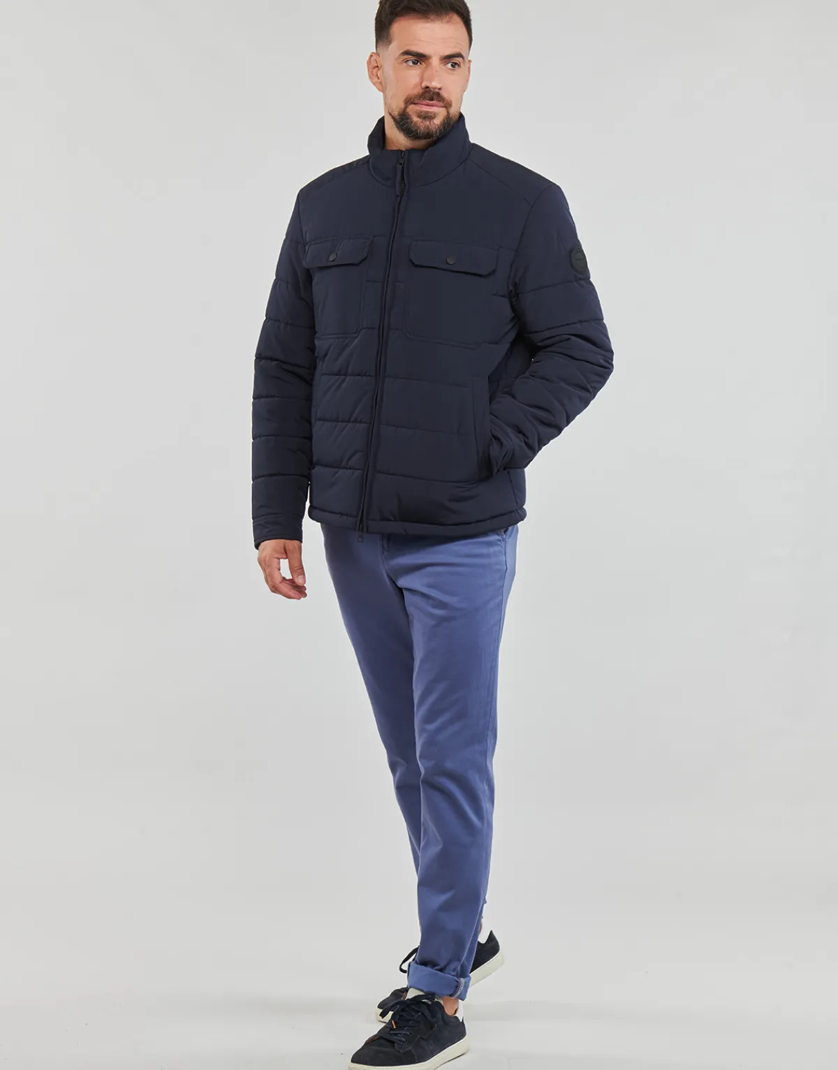 Vestes^Gant - CHANNEL QUILTED JACKET Marine