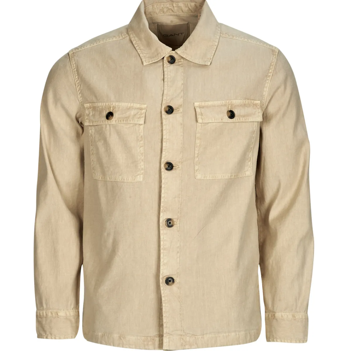 Chemises^Gant - REG COT/LINEN OVERSHIRT Beige