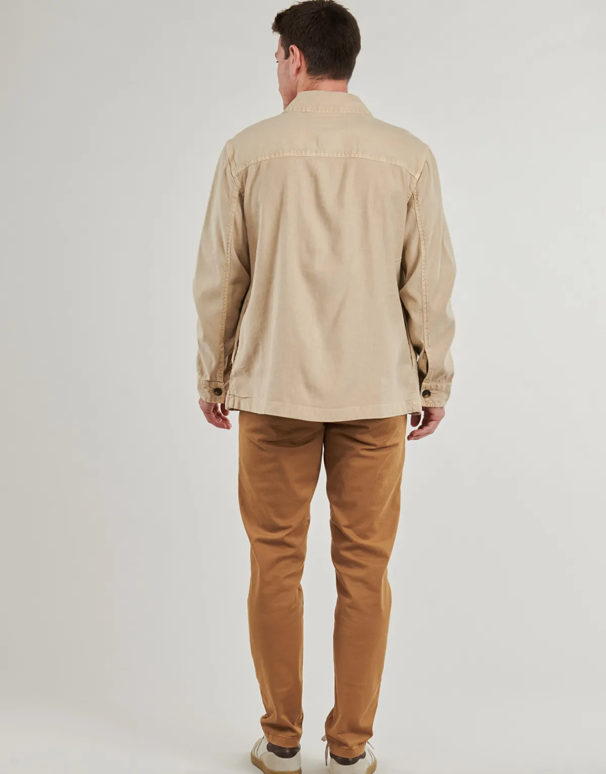 Chemises^Gant - REG COT/LINEN OVERSHIRT Beige