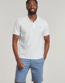 T-shirts & Polos^Gant - REG SHIELD SS PIQUE POLO Blanc