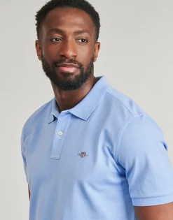 T-shirts & Polos^Gant - REG SHIELD SS PIQUE POLO Bleuciel
