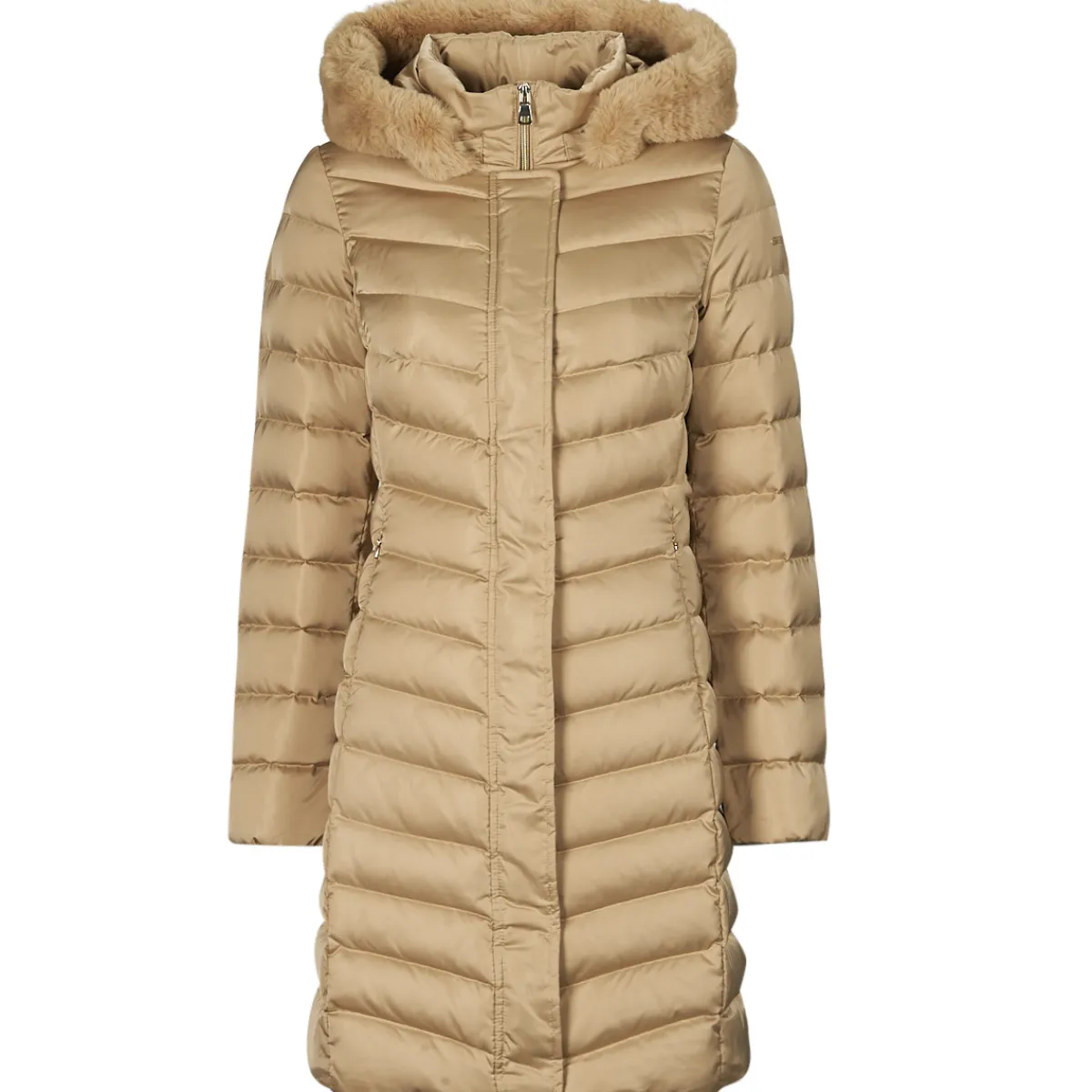 Manteaux^Geox - W BETTANIE LONG JKT Beige
