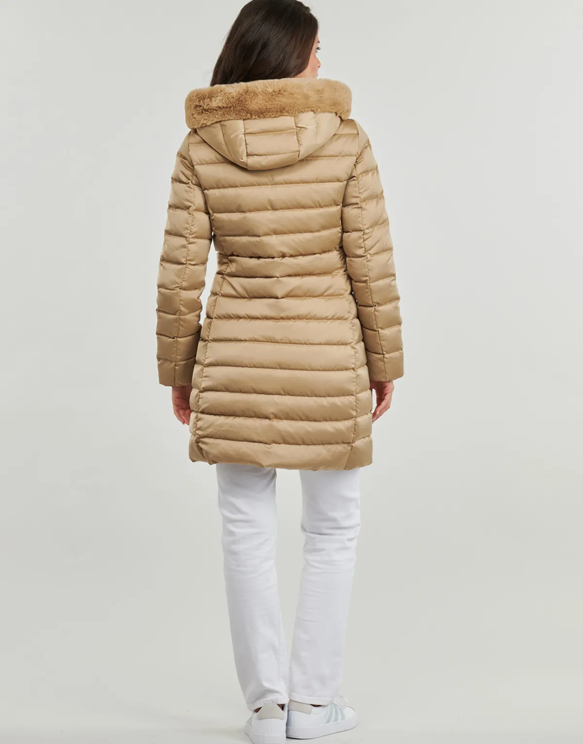Manteaux^Geox - W BETTANIE LONG JKT Beige